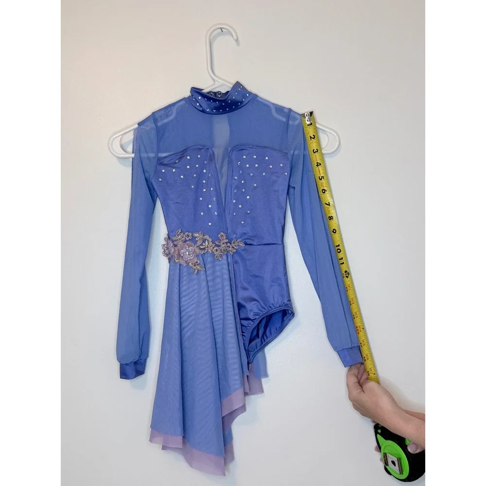 Weissman 14106 Lyrical Dance Costume I'm With You Blue Rhinestone Skirt SC